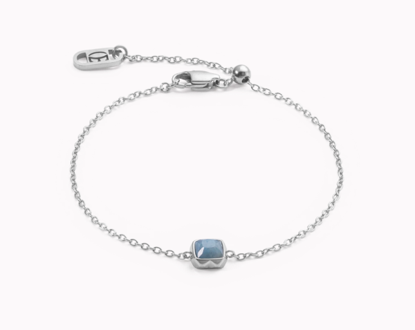 Coeur de Lion Silver Bracelet Aventurine - March